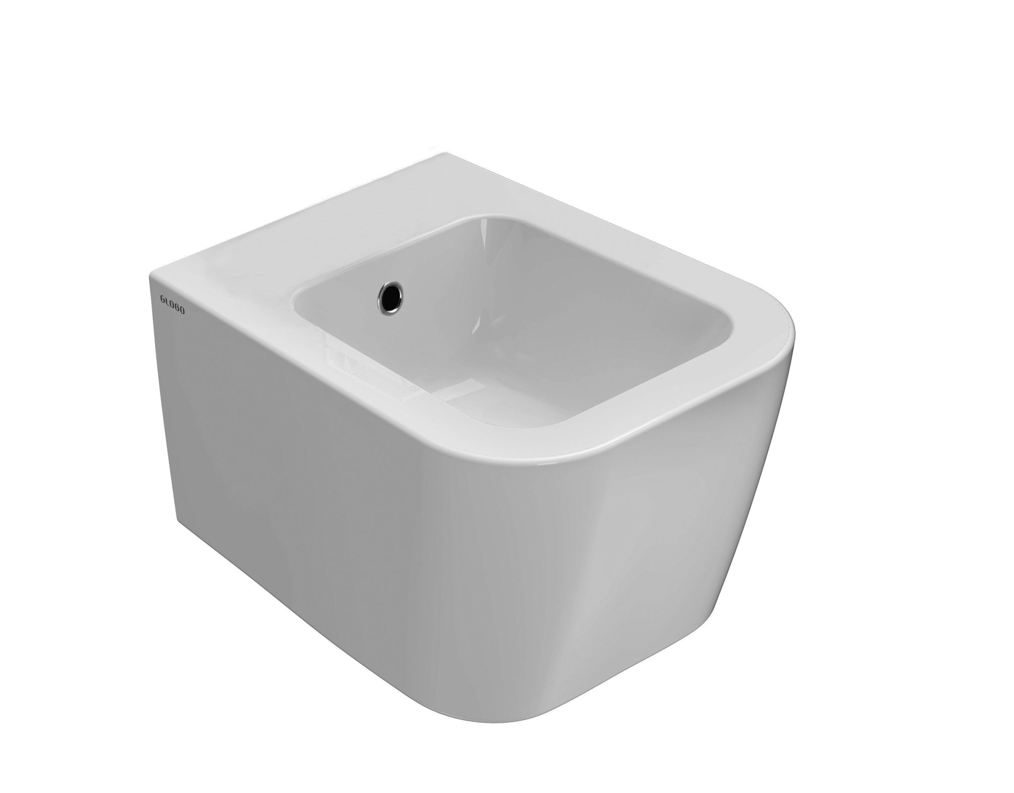 Wandmontiertes Keramik-bidet 45x37 Cm Globo Stone Sts11bi Weiß - Keramik