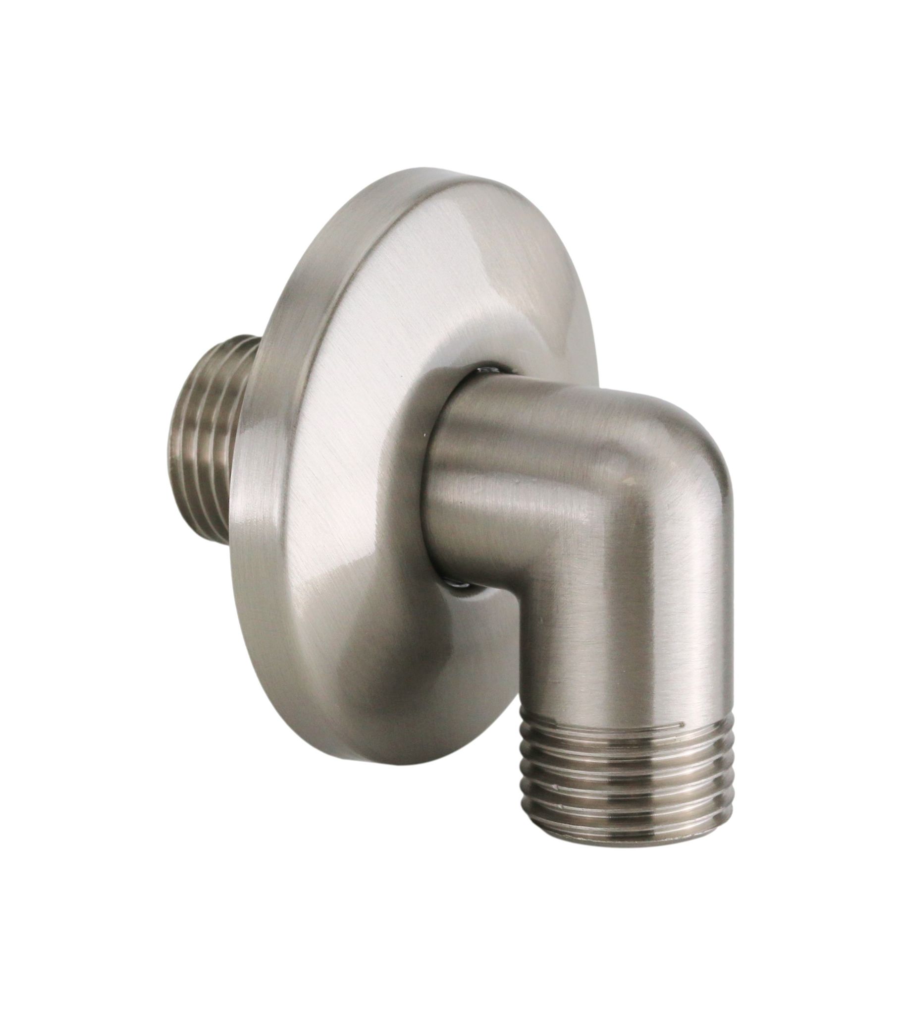 Wandmontierter Wasserauslass Komplett Mit Gebürsteter Stahlplatte, 1/2" X 1/2" Anschluss De Borri D-g108 Edelstahl Gebürstet