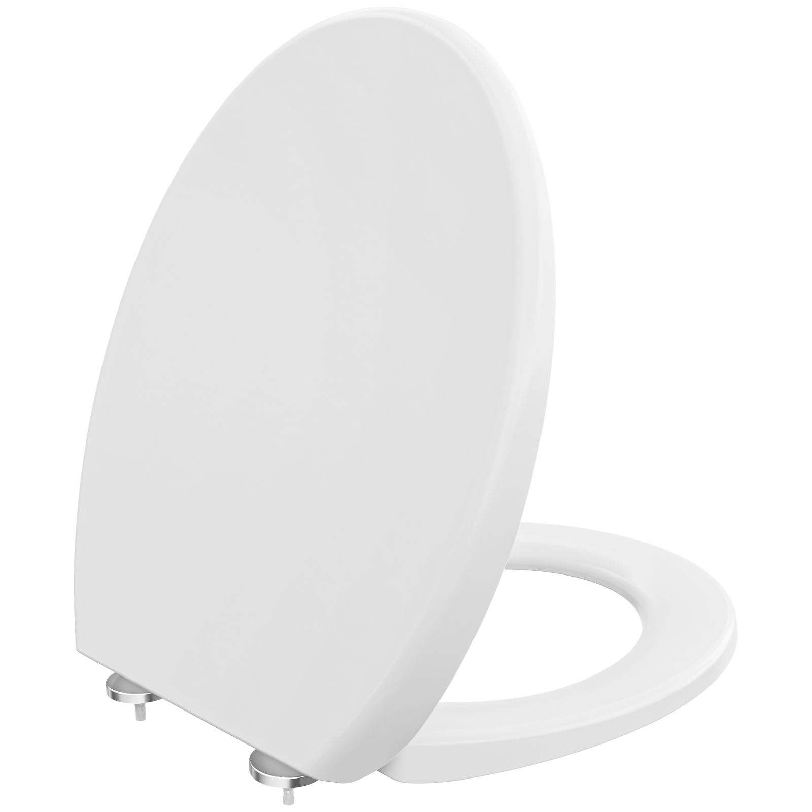 Derw Max Wc-sitz O-form Lang – Duroplast Toilettensitz Mit Absenkautomatik, Antibakteriell, Überwurf, Weiß