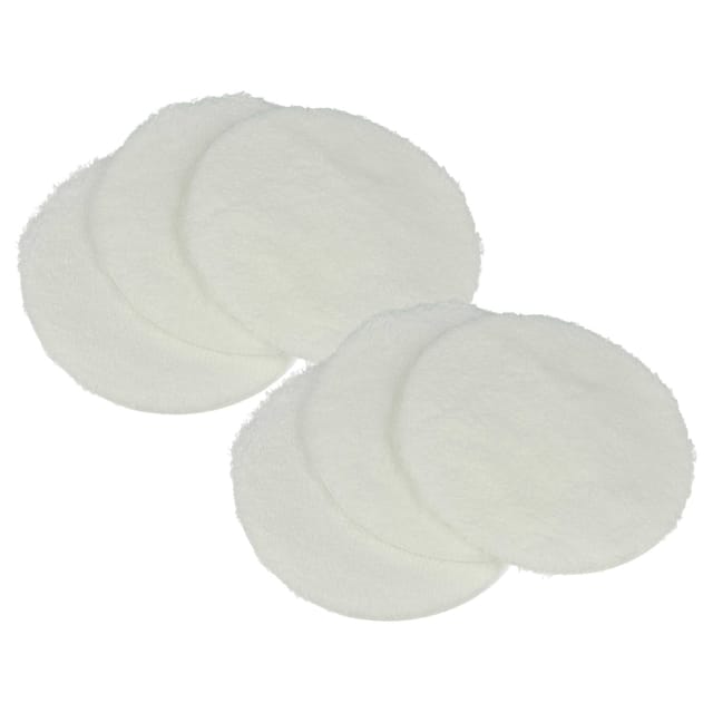 6x Polierpad kompatibel mit Kärcher fp 202, pst 1000, fp 303, fp 222 Saugbohner - Polierscheiben-Set für Parkett Weiß - Vhbw