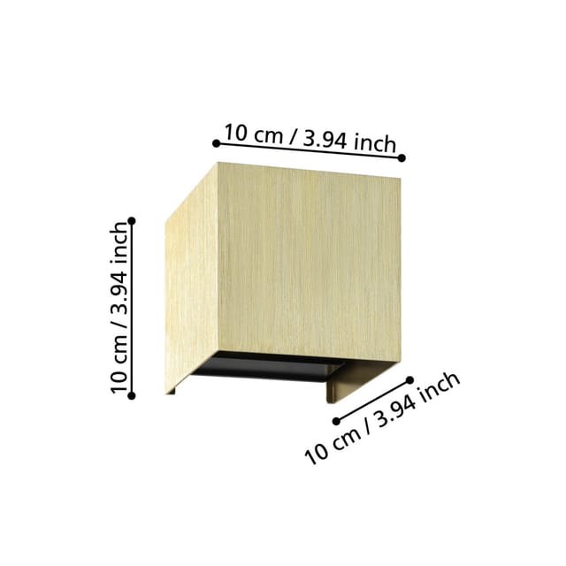Led Wandleuchte Va lmonte 3W, 400 lm, 3000K, messing Wandleuchten - Eglo
