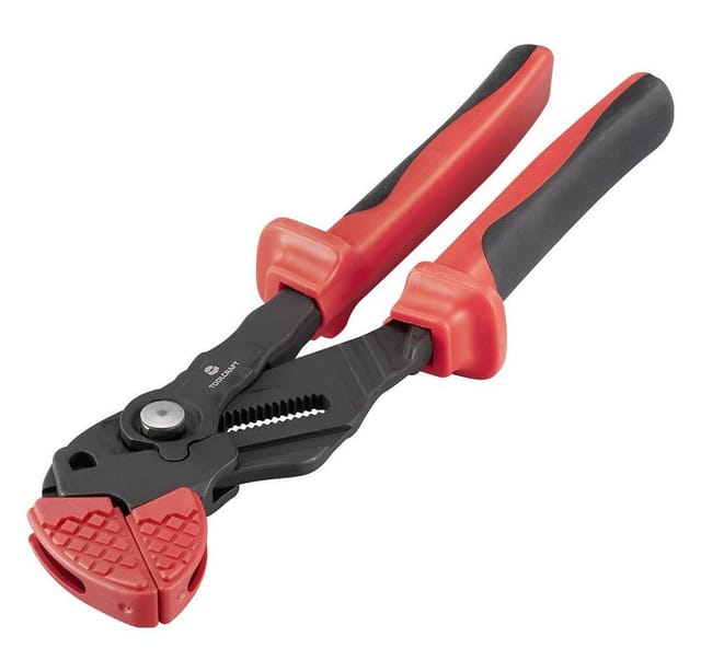 Toolcraft - TO-9616518 Greifzange mit glatten Greifbacken Schlüsselweite (metrisch) 34.1 mm 180 mm