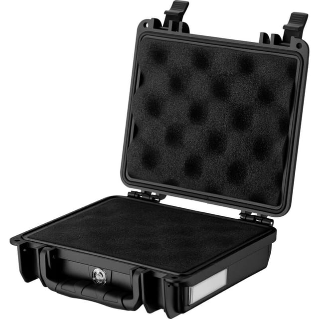 Wiltec Universalkoffer 19 x 17 x 6 cm, wasserdichter Transportkoffer, Schutzkoffer aus PP und Glasfaser, Koffer mit Würfelschaumstoff