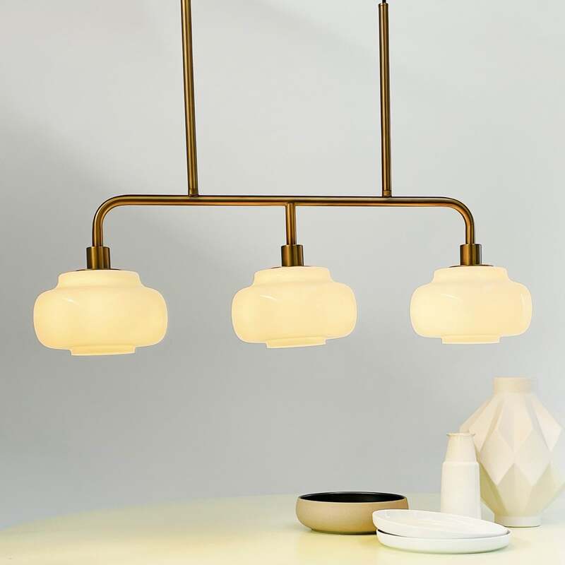 [gebraucht] B-ware Dyberg Larsen Pendellampe Ossett Led Hängelampe Dimmbar Bronze 80cm 3-flammig
