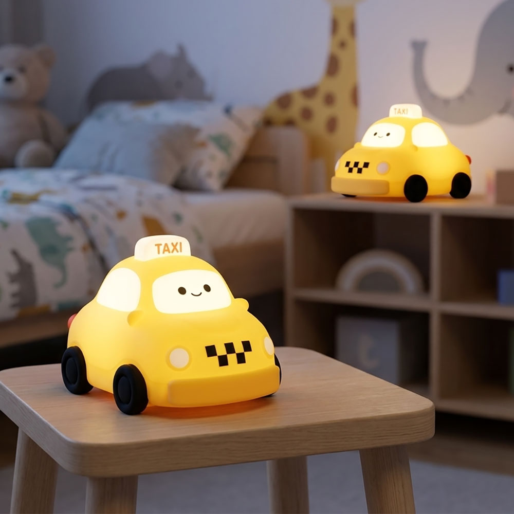 2x Led Kinder Tischleuchte Taxi Akku Schlafzimmerlampe Nachtlicht Dimmbar Touch B 12,5 Cm
