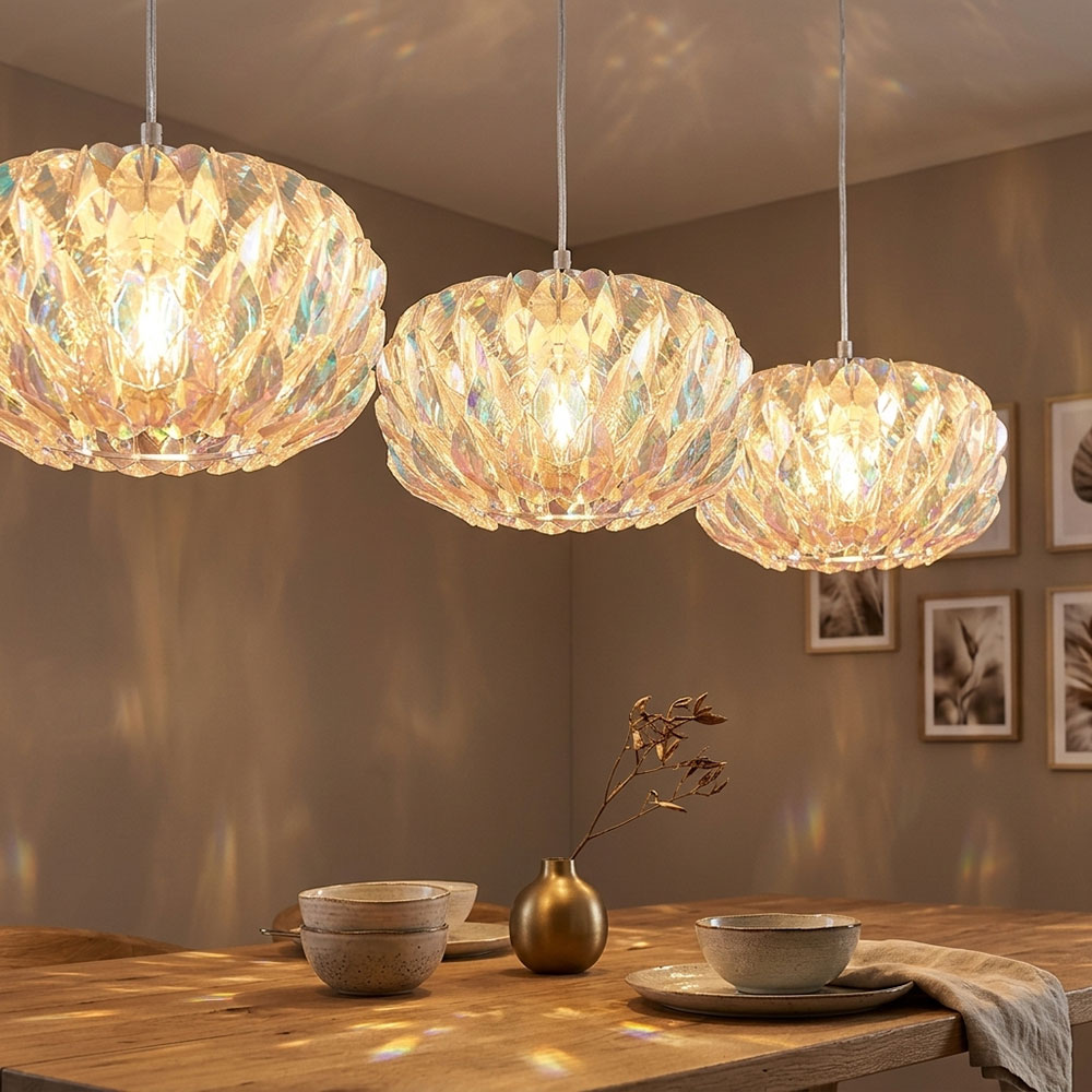 Led Hängeleuchte Pendelleuchte Esszimmerlampe 3-flammig Chrom H 120 Cm