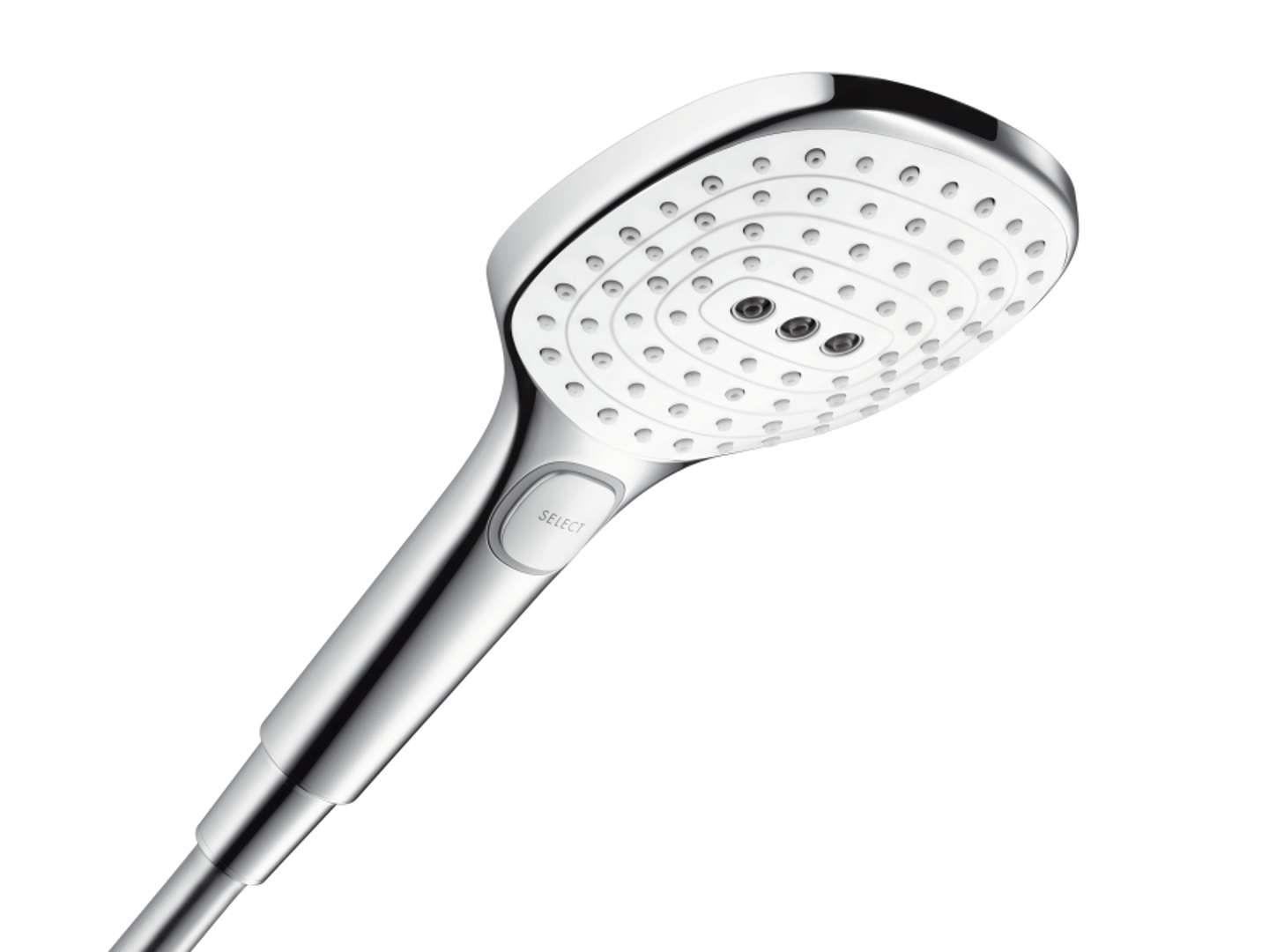 Hansgrohe - Duschkopf 120, 3 Stahlen, Ecosmart 9 L/min, Weiß / Verchromt 26521400roz1