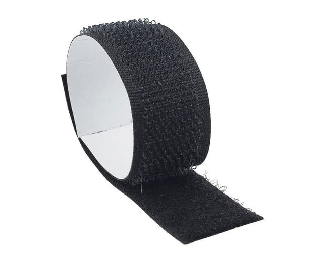 Klettband 3m Auf Rolle Selbstklebend 3m X 2cm Schwarz