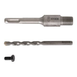 Aufnahmeschaft SDS-Plus M16 110 mm inkl. Zentrierbohrer für Hohlbohrkronen - Stier
