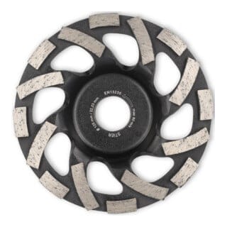 Diamantschleiftopf 125 x 22,23 mm Abrasiv mit einzigartiger Spezialgeometrie, höchste Abtragleistung durch 2-reihige Diamantsegmente, speziell
