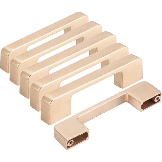 96 mm goldener Küchenschrankgriff, 6 moderne Küchenschrankgriffe, goldener Schrankgriff aus Zinklegierung, Möbelgriff für Küche, Bad, Schlafzimmer,