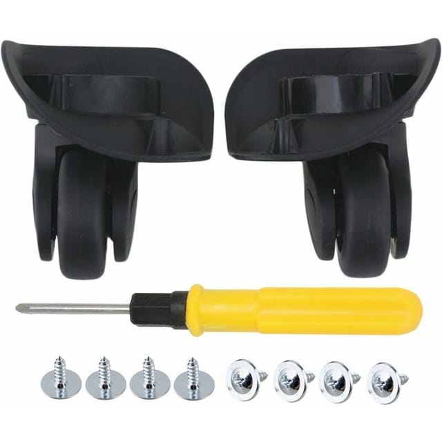 Paar schwarze 360-Grad-Rollkoffer 91x107x49mm - BQLZR