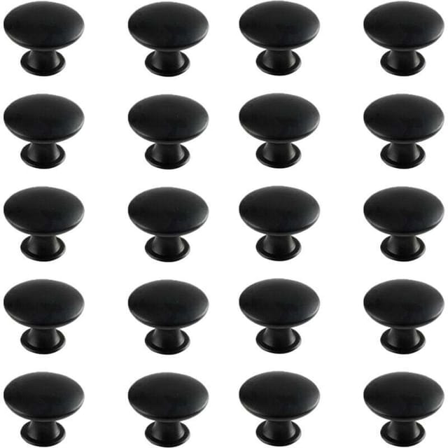20 Stück Türknöpfe Schubladenknöpfe 30 mm Vintage Griffe Möbel Schrankknöpfe für Küchenschränke (schwarz), Superma