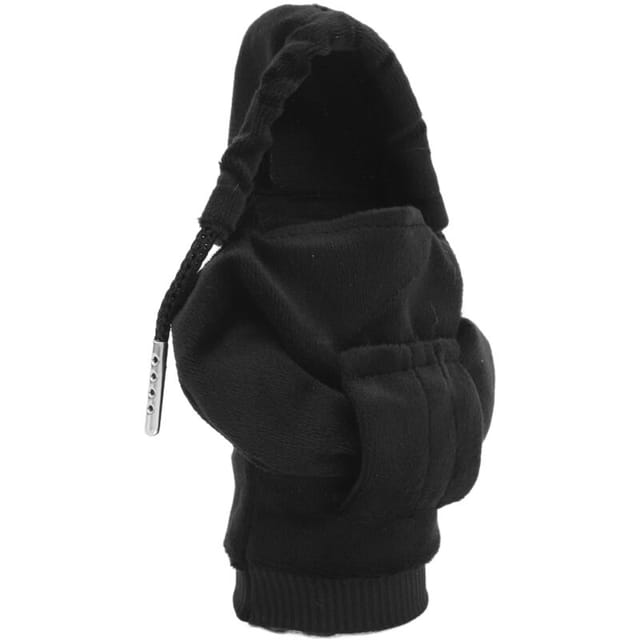 FOREHILL 4,7 Zoll Universal-Schalthebelabdeckung mit lustigem Hoodie-Design, Auto-Schalthebelschutz, Dekoration, Schwarz