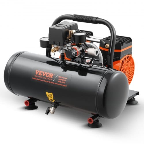 -luftkompressor, 2 Gallonen Stahltank, 1 Ps, 2,5 Cfm, 8 Bar, Ölfreier Luftkompressor Und Max. 120 Psi Druck, 81 Db, Ultraleiser Tragbarer Kompressor, Für Autoreparatur, Reifenbefüllung, Spritzlackieru
