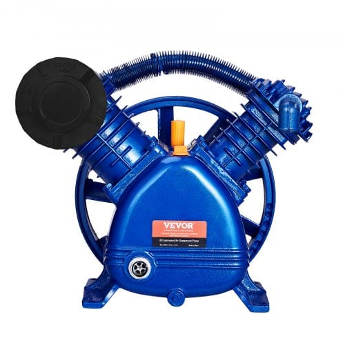 Luftkompressor-pumpenkopf,5,5 Ps,5,75 Cfm Bei 90 Psi,ölgeschmierter Luftkompressor-kolbenpumpenkopf Mit Zwei Zylindern,zweistufiger V-typ-luftkompressor-pumpenersatz Aus Gusseisen Mit Max. - Vevor