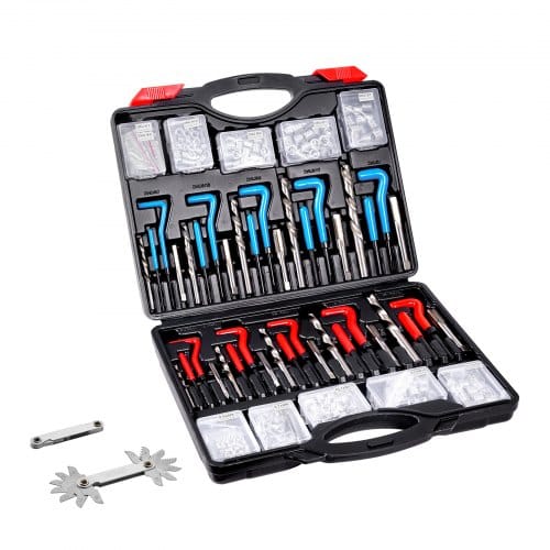 Vevor Gewindereparatur Gewindereparatursatz Gewinde Reparatur Set 338-teilig, Sae- Und Metrisches Helicoil-set Gewindereparaturwerkzeuge M5 M6 M8 M10 M12 1/4 5/16 3/8 7/16 1/2 Zoll Hss-bohrer