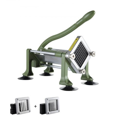 Pommes-frites-schneider Kartoffelschneider Mit 1/2 Zoll & 3/8-zoll-klinge Aus Edelstahl, Manueller Kartoffelschneider & Zerkleinerer Mit Saugnäpfen, Ideal Für Kartoffeln Pommes Frites Gemüse