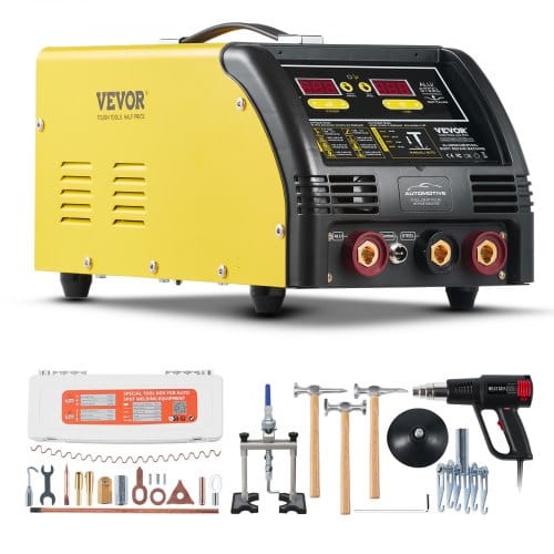 Vevor Dual Ausbeulspotter Deluxe Al/fe Dellenreparatur-set, 5-kw-schweißgerät Mit Automatischem/manuellem Schweißen & 10 Modi, Punktschweißgerät Für Die Reparatur Von Autoteilen Aus Stahl & Aluminium