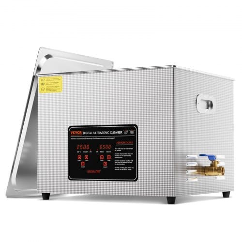 Ultraschallreiniger 15 L Professionelle 360 W Reinigungsmaschine Mit Timer & Heizung, Digitaler 40 Khz Ultraschallreiniger Mit Korb Für Uhrgläser Schmuckhalter Industrieteile Werkzeuge Silber