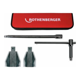 Rothenberger - Standhahnmuttern-Set, SW36+47, mit Griff und Verlängerung - 100108