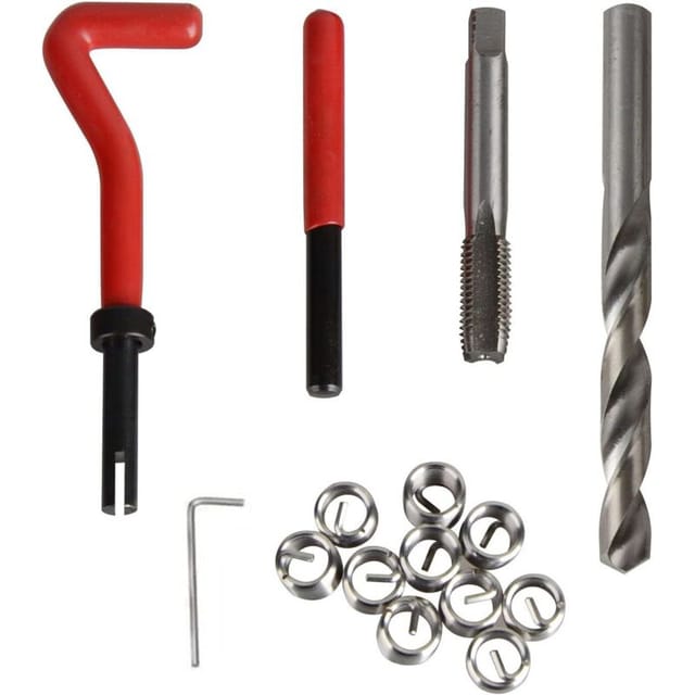 Helicoil-Gewinde-Reparatureinsatz-Set, M9 x 1,25 x 13,5 mm, kompatibles Auto-Handwerkzeug-Set, 25 Stück