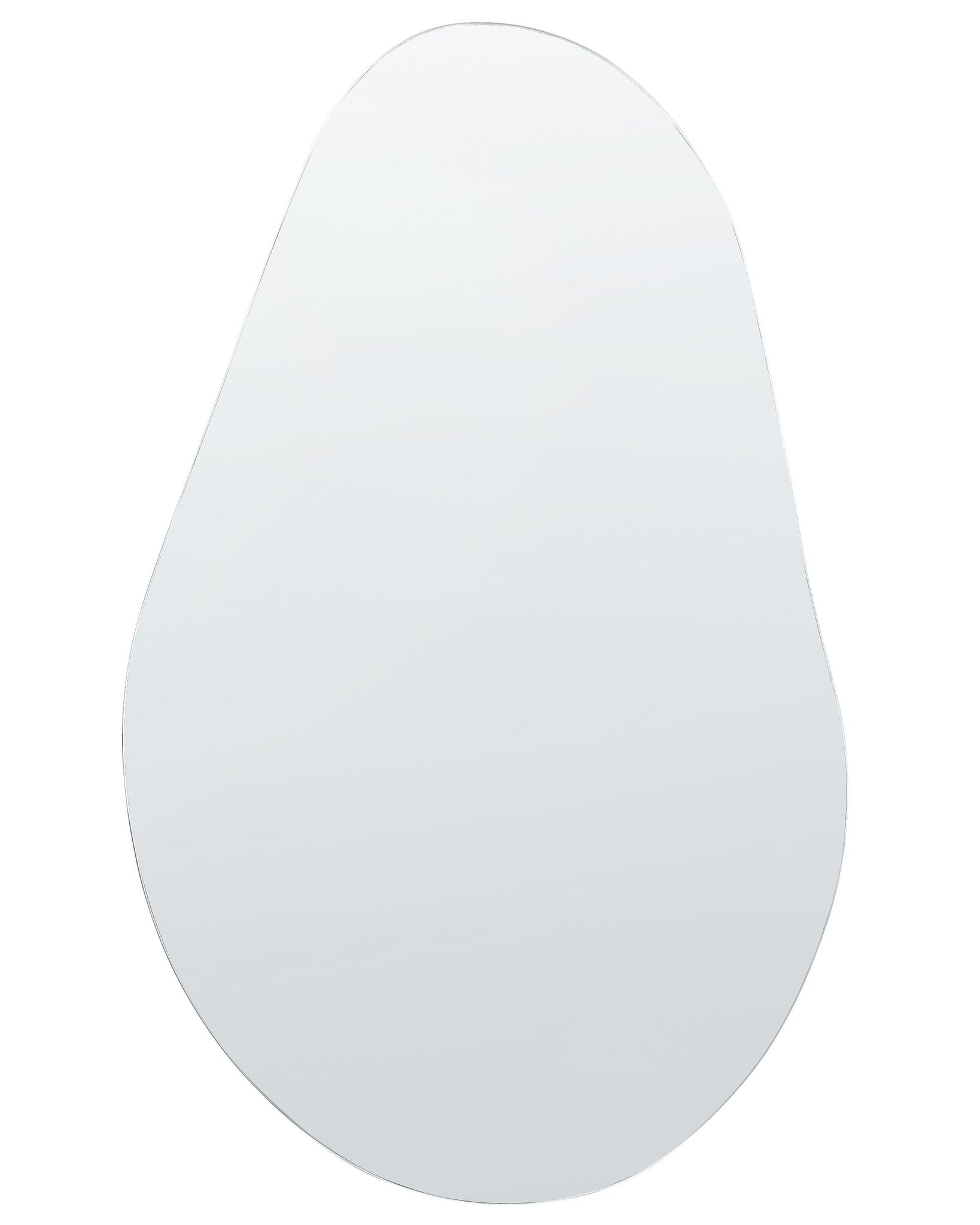 Beliani - Ovaler Hängender Wandspiegel Silber 40 X 65 Cm Dekoratives Glas Akzentstück