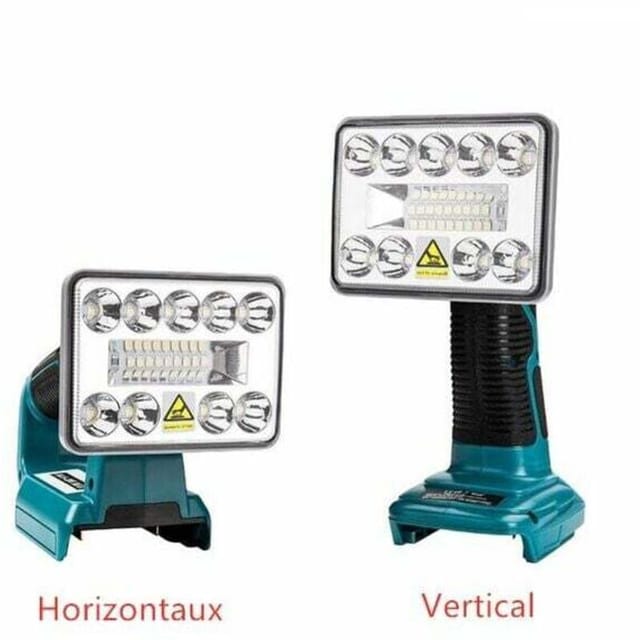 Outdoor-Taschenlampe mit USB für Makita-Akku - 3 Zoll vertikal