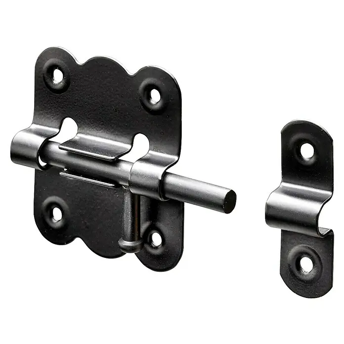 Hettich Schieberiegel (L x B: 52 x 48 mm, Stahl, Schwarz, Einsatzbereich: Türen)
