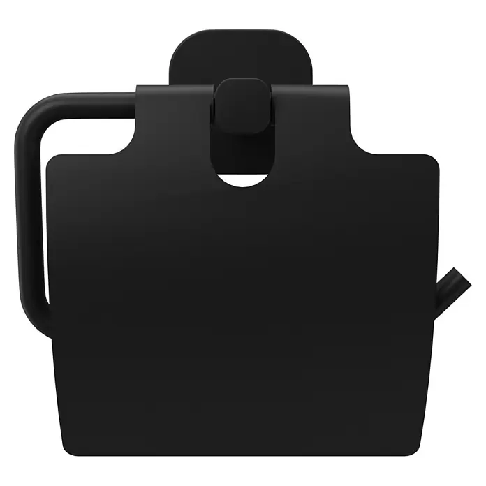 Venus Toilettenpapierhalter Prag (Schwarz, Matt, Mit Deckel)