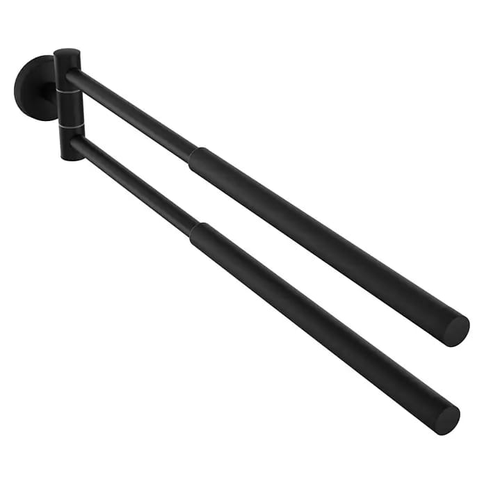 Camargue Paris Black Handtuchstange (Breite: 5,8 cm, Schwarz, Matt, Ausziehlänge: 29 cm - 50 cm)