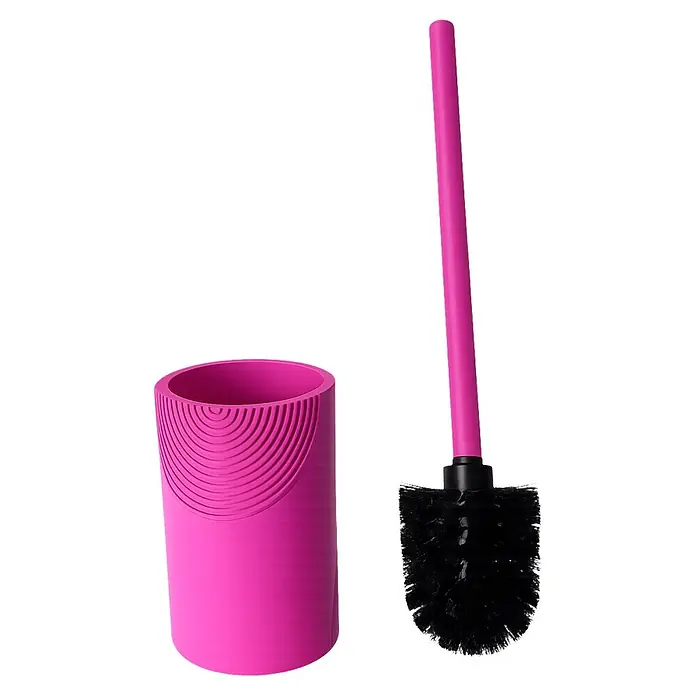 Camargue WC-Bürstengarnitur Design (Pink, Rund, Ø x H: 8,8 cm x 35,4 mm)