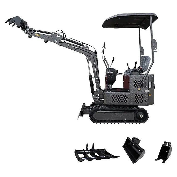 HZC Power Minibagger DKB991S (7 kW, Diesel, Auslegerschwenkbereich: -60 ° - 60 °)