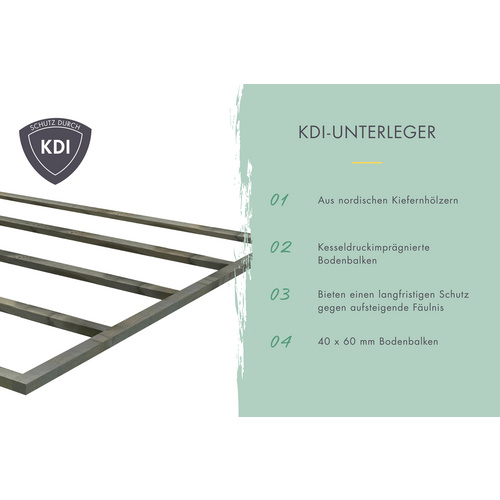 KARIBU Gartenhaus »Haby«, BxHxT: 229 x 219 x 228 cm (Außenmaße inkl. Dachüberstand) - braun Bild 4