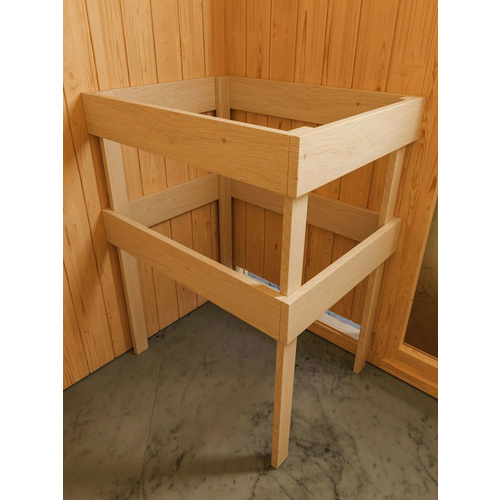 KARIBU Fasssauna, BxHxT:219 x 229 x 385 cm - beige Bild 4