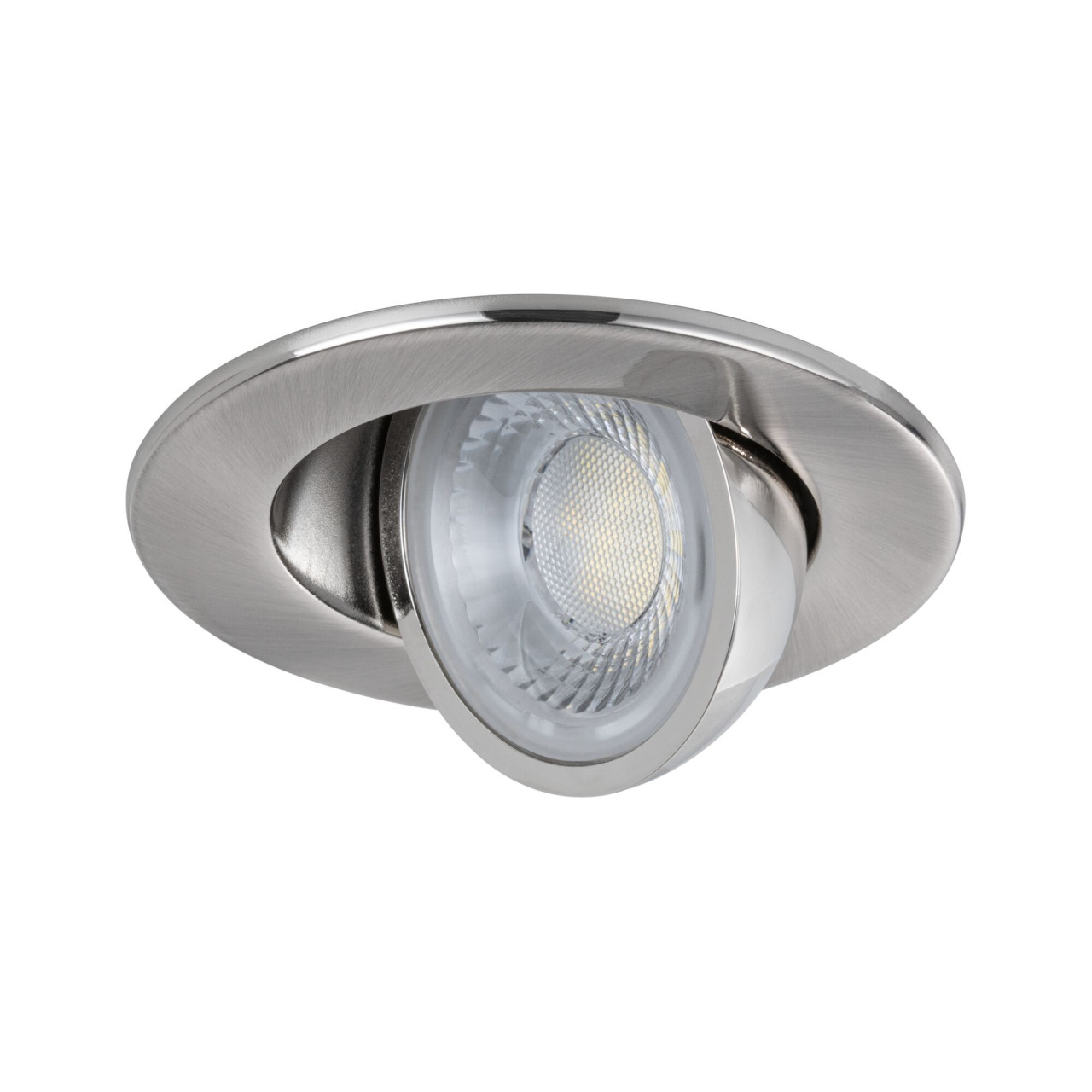 Paulmann LED-Einbauleuchte Zina 5/8 W Ø 9 cm dimmbar Eisen gebürstet Bild 2