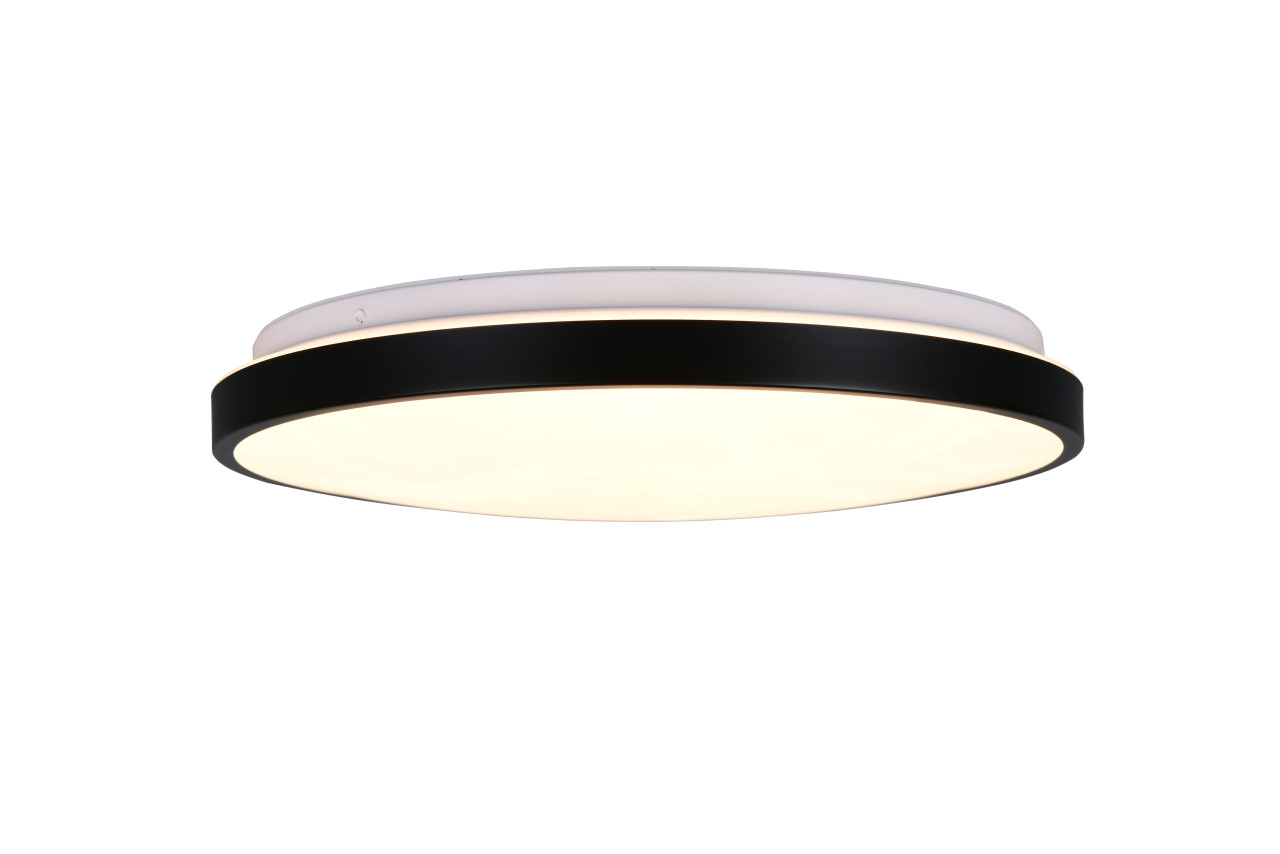 Trio LED-Deckenleuchte Fena Ø38,5 cm schwarz matt DIP-Switch