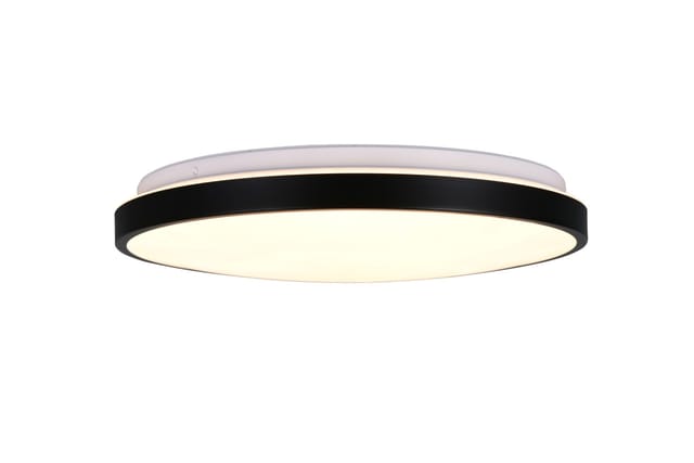 Trio LED-Deckenleuchte Fena Ø38,5 cm schwarz matt DIP-Switch