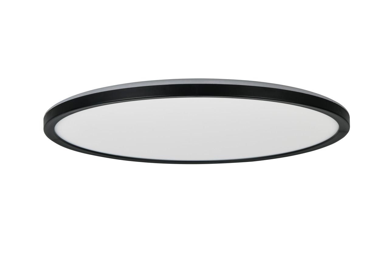 Reality LED-Deckenleuchte Emra Ø42 cm schwarz matt Memory Funktion