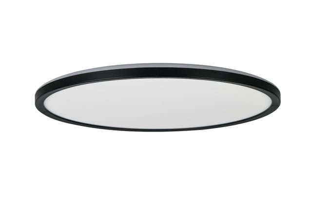 Reality LED-Deckenleuchte Emra Ø42 cm schwarz matt Memory Funktion
