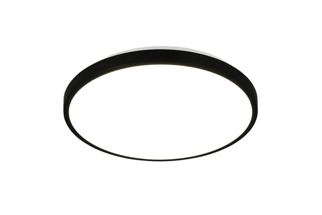 Reality LED-Deckenleuchte Anvi Ø38,5 cm schwarz matt neutralweiß