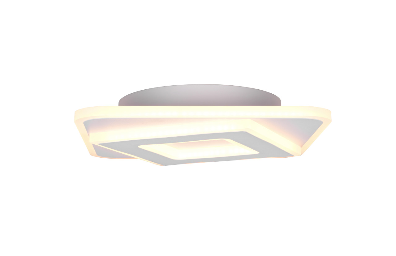 Trio LED-Deckenleuchte Emilio 30x30 cm weiß matt Color Switch
