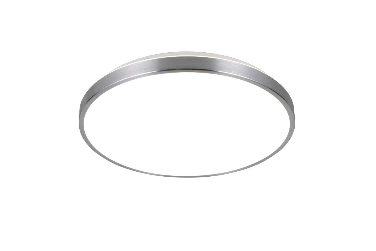 Reality LED-Deckenleuchte Anvi Ø38,5 cm Aluminium gebürstet neutralweiß
