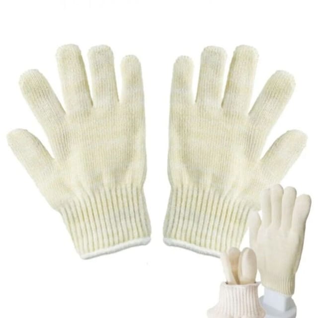 Gant De Protection Chaleur, Ignifugé, Multifonction (barbecue, Cuisine, Cuisson, Grill, Cheminée...). Entièrement Doublé. 1 Paire - Taille Unique - Coloris Jaune - Lntyq