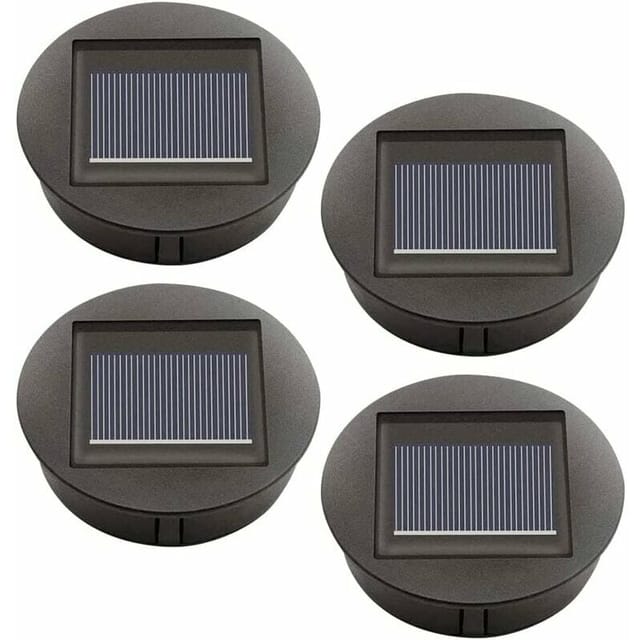4er-Pack Ersatz-Solarleuchten mit LED-Birnen, Top-Ersatz für Solarleuchten, LED-Solarpanel-Laternenabdeckung für hängende Gartenlaterne im Freien,