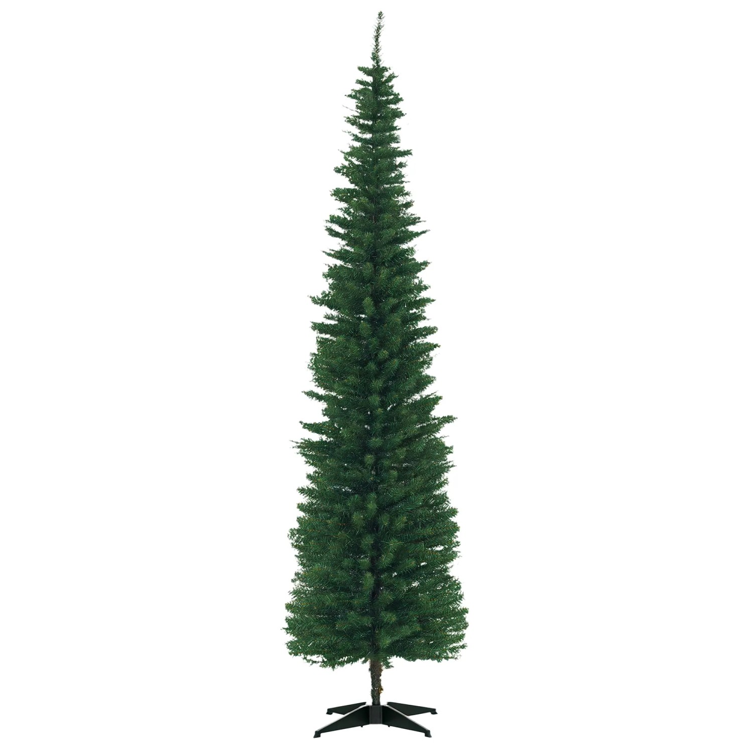 HOMCOM Weihnachtsbaum mit 499 Spitzen Kunststoff Metall 55 x 210H cm