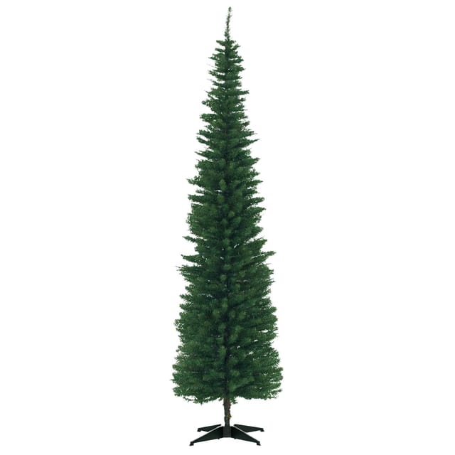 HOMCOM Weihnachtsbaum mit 499 Spitzen Kunststoff Metall 55 x 210H cm