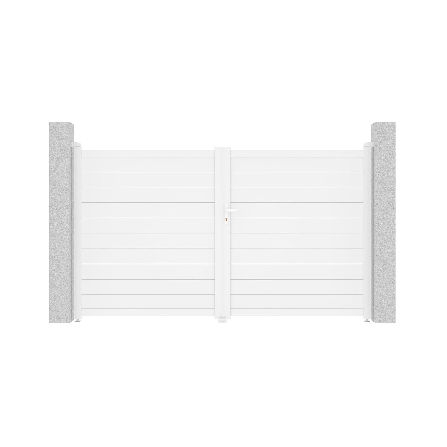Casanoov Eiger 3 M H 180 Cm Weißes Aluminium Schwingtor