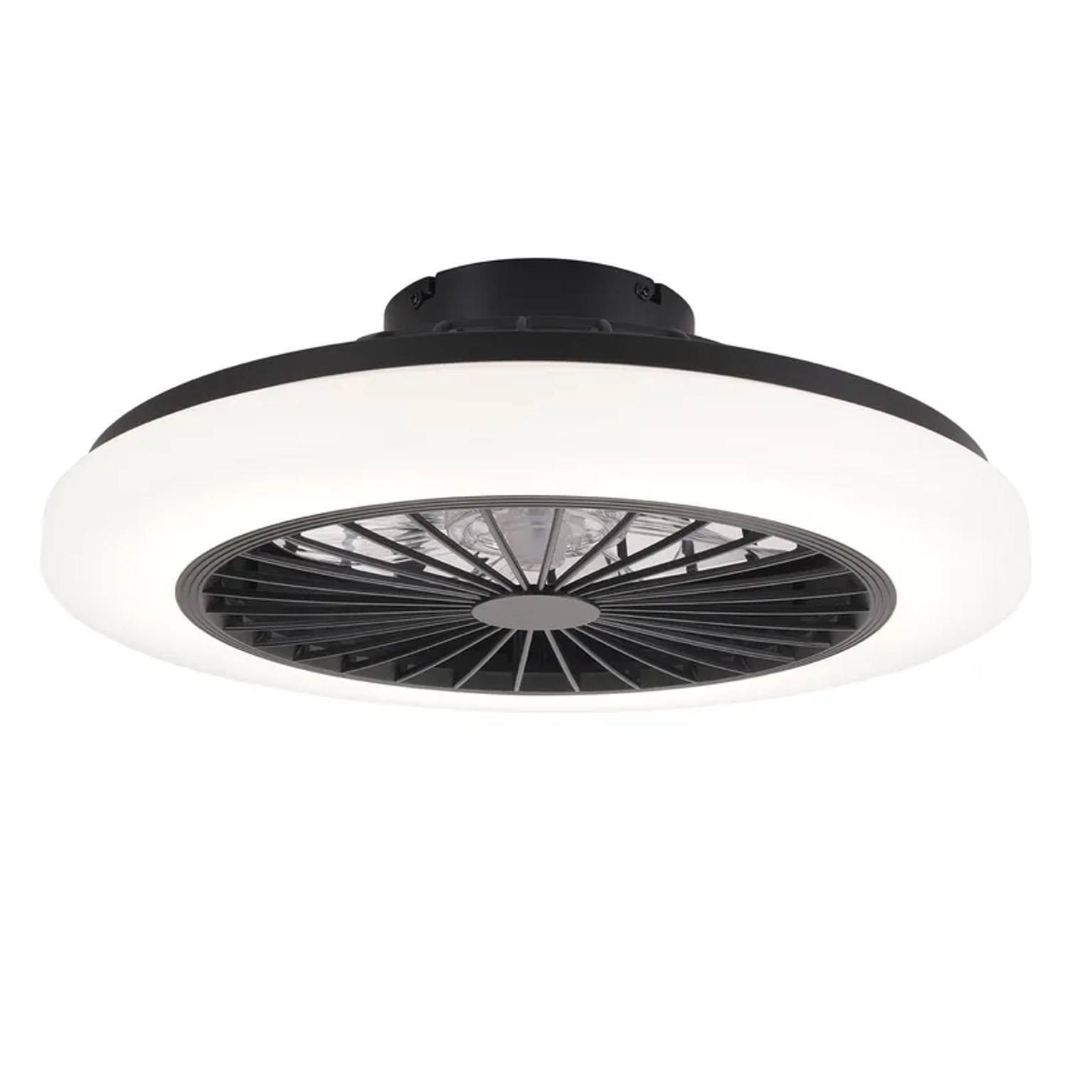 NETTLIFE Deckenventilator aus Kunststoff L49cm Schwarz