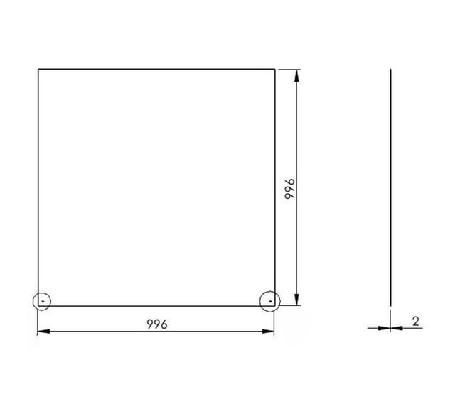 Feuercampus Funkenschutz Stahlbodenplatte Schwarz Quadrat 100 x 100 cm